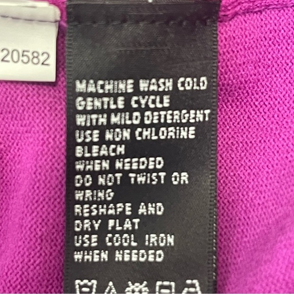 August Silk Heritage Short Sleeve Button Up Purple Cardigan Large - Picture 7 of 7